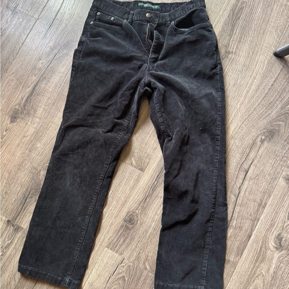 Womens Black Corduroy Pants